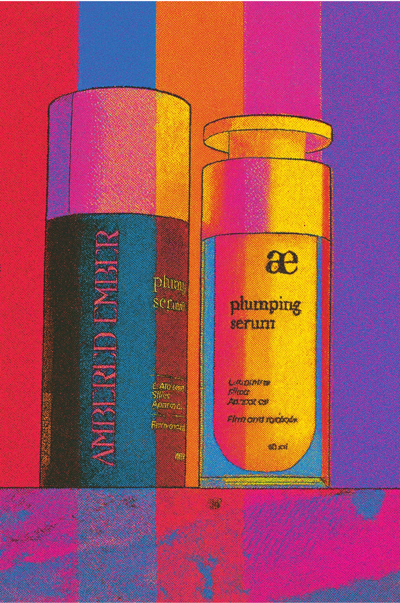 AE Plumping Serum white marble styling