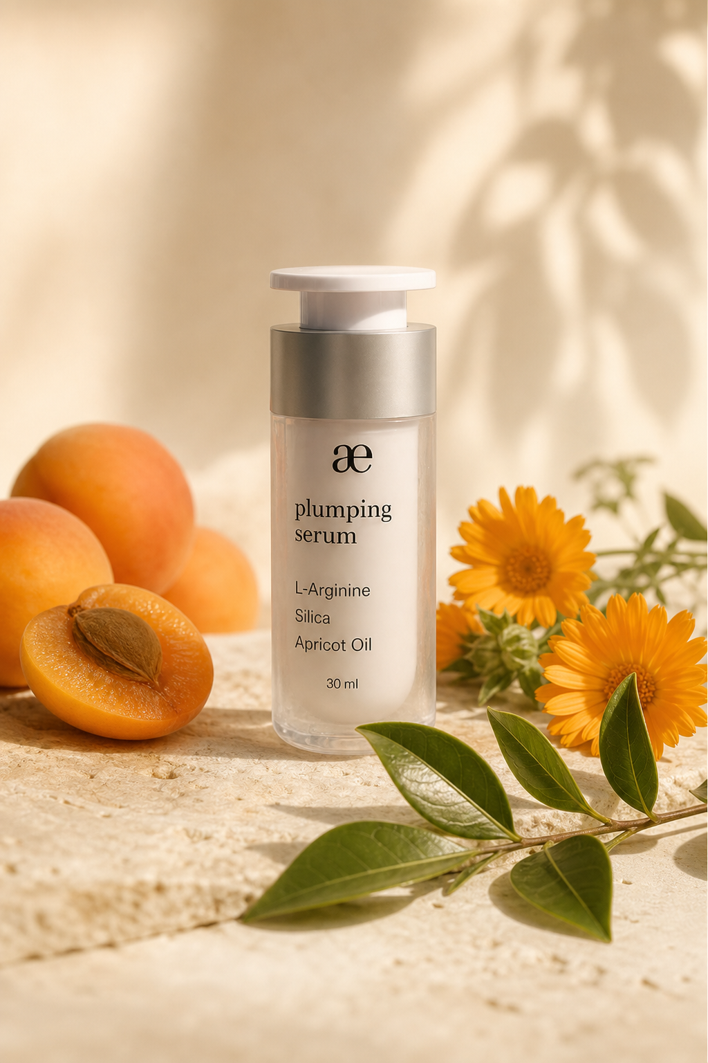AE Plumping Serum with apricots and calendula botanicals